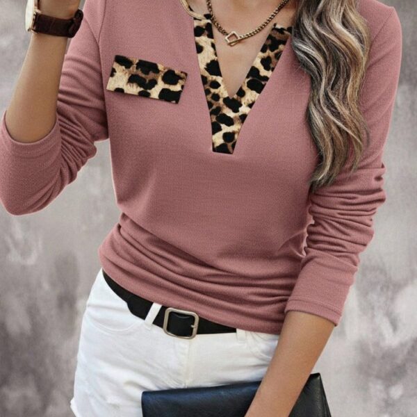 Kadın Uzun Kollu V Yakalı Kaşkorse Bluz