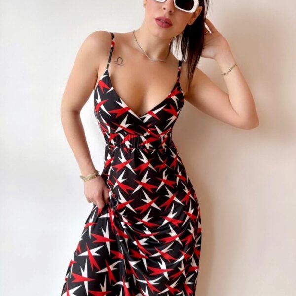 Kadın V Yaka Göğüs Ve Sırt Dekolteli Fırsat ürün Maxi Moy Elbise