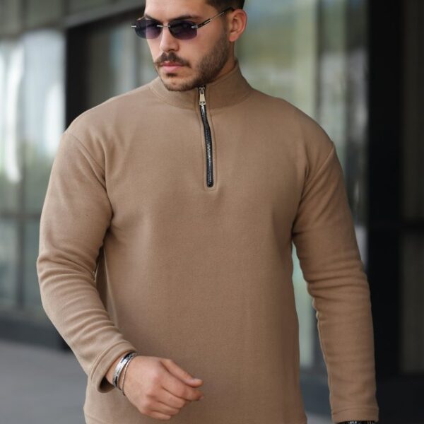 Erkek Zip Yaka Polar Sweat