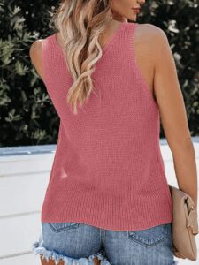 Kadın Kolsuz V Yaka Kalın Askılı Triko Bluz - Görsel 6