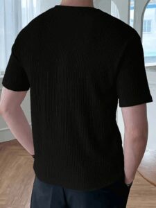 Erkek Kısa Kollu Bisiklet Yaka Triko Bluz - Görsel 3