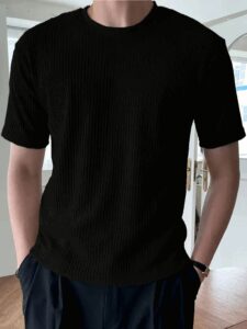 Erkek Kısa Kollu Bisiklet Yaka Triko Bluz - Görsel 6