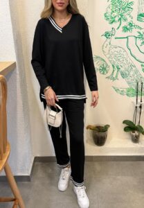 Kadın Yeni Sezon Uzun Kollu Ribana Detay Ikili Takım - Görsel 4