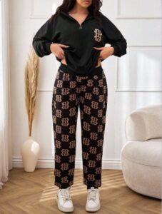 Kadın Uzun Kollu Iki Iplik Kumaş Fermuar Ve Cep Detay Kapüşonlu Ikili Takım - Görsel 3