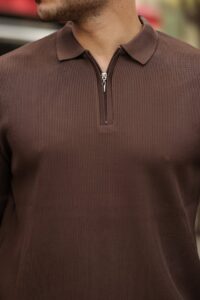 Erkek Selanik örme Yakalı Uzun Kollu Triko - Görsel 3