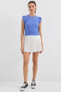 0430 Örme Bluz - B.Mavi - Görsel 2