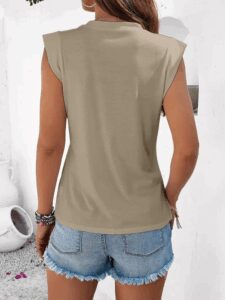 Kadın Bisiklet Yaka Omuz Detay Viskon Bluz - Görsel 2