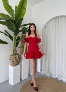 Peyda Straplez Elbise - Görsel 4