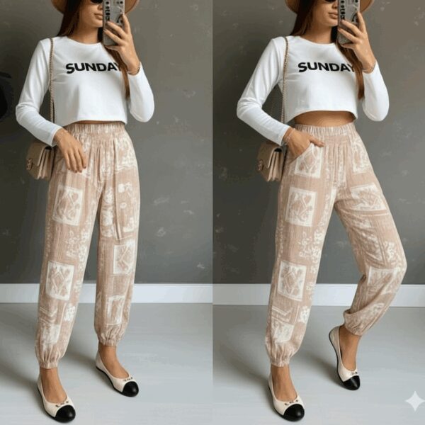 Kadın Desenli Süprem Pantolon