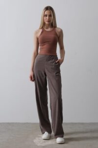 Beli Yarım Lastikli Palazzo Pantolon - Görsel 3