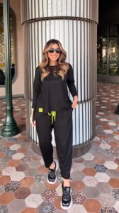 Kadın Iki Iplik Viskon Pamuk Kumaş Arma Detaylı Ikili Takım - Görsel 3