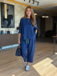 Kadın Iki Iplik Viskon Pamuk Kumaş Arma Detaylı Ikili Takım - Görsel 14