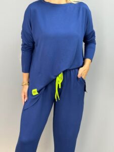 Kadın Iki Iplik Viskon Pamuk Kumaş Arma Detaylı Ikili Takım - Görsel 3