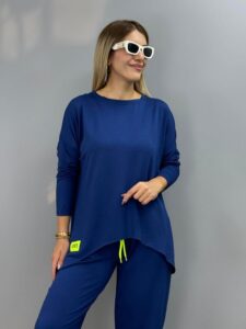 Kadın Iki Iplik Viskon Pamuk Kumaş Arma Detaylı Ikili Takım - Görsel 4