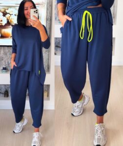 Kadın Iki Iplik Viskon Pamuk Kumaş Arma Detaylı Ikili Takım - Görsel 6