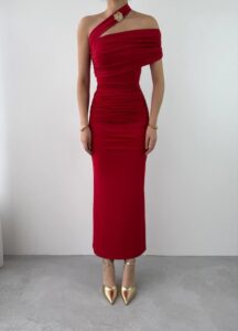 Reta Çapraz Omuz Elbise - Görsel 2