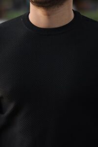 Erkek Bisiklet Yaka örme Uzun Kollu Triko - Görsel 3