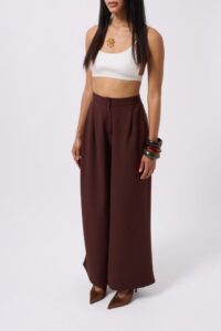 Casual Yüksek Bel Pantolon - Görsel 4