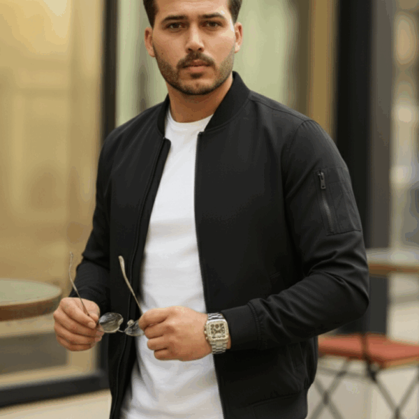 Erkek Içi Astarlı Fermuarlı Bomber Mont Ceket