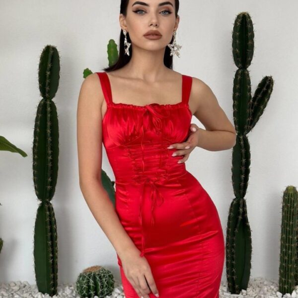 PAG İP ASKILI ELBİSE