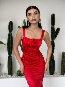 PAG İP ASKILI ELBİSE - Görsel 5