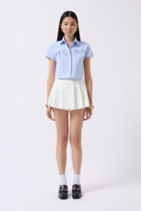 Kurdele Detay Crop Gömlek - Görsel 2