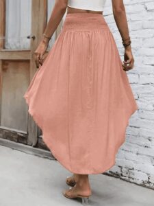 Kadın Yüksek Bel Belden Bağlamalı Asimetrik Kesim Detaylı Sandy Etek - Görsel 3