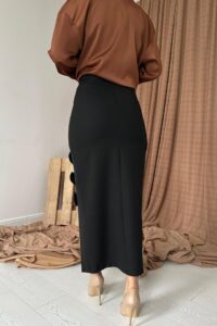 Siyah Fiyonk Detaylı Etek - Görsel 3