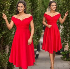 Kadın Kısa Kollu Kruvaze Yaka Eteği Volanlı Krep Elbise - Görsel 8