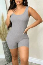 Kadın Kalın Askılı Bodycon Tulum - Görsel 2