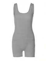 Kadın Kalın Askılı Bodycon Tulum - Görsel 5
