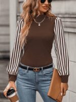 Kadın Uzun Kollu Balıkçı Yaka Bürümcük Bluz - Görsel 4