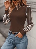 Kadın Uzun Kollu Balıkçı Yaka Bürümcük Bluz - Görsel 5