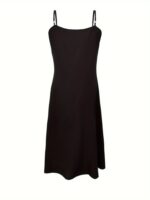 Kadın Ip Askılı V Yakalı Desenli Süprem Maxi Elbise - Görsel 6