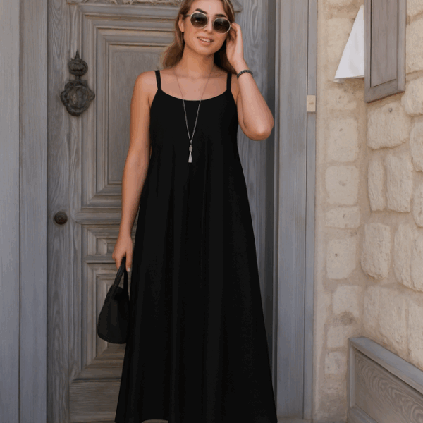 Kadın Ip Askılı V Yakalı Asimetrik Detaylı Aerobin Elbise