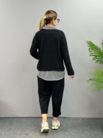 Polo Yaka Gömlek Detay Salaş Balon Pantolunlu ıkılı Takım - Görsel 11