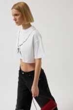 Baskılı Crop T-Shirt - Görsel 4