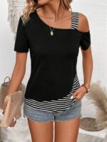 Kadın Kısa Kollu Omuzdan Askılı Viskon Bluz - Görsel 4