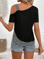 Kadın Kısa Kollu Omuzdan Askılı Viskon Bluz - Görsel 5