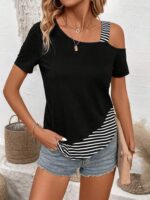 Kadın Kısa Kollu Omuzdan Askılı Viskon Bluz - Görsel 6