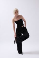 Straplez Dokulu Crop - Görsel 3