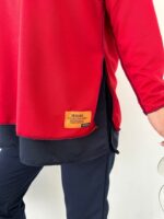 Kadın Kırmızı Kapşonlu Etek Ucu Detay Arma Ters Dikiş Gorunumlu Ikili Takım - Görsel 11