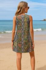 Kadın Kısa Kollu Dantel V Yakalı Desenli Süprem Elbise - Görsel 2