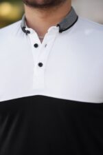 Erkek Yakalı çift Renk Kısa Kollu T-shirt - Görsel 3