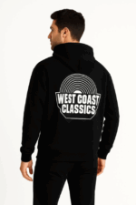 Erkek Üç İplik Kapüşonlu Ön Ve Arka Baskılı SweatShirt Hoodie - Görsel 4