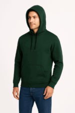 Erkek Üç İplik Kapüşonlu Kanguru Cepli SweatShirt Hoodie - Görsel 3