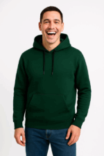 Erkek Üç İplik Kapüşonlu Kanguru Cepli SweatShirt Hoodie - Görsel 4
