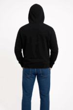Erkek Üç İplik Kapüşonlu Kanguru Cepli SweatShirt Hoodie - Görsel 4