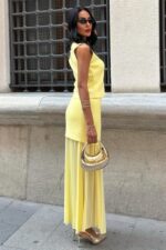 Yelekli Ve Pilise Etekli Triko Takım 10001 - Görsel 4