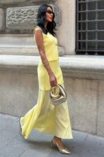 Yelekli Ve Pilise Etekli Triko Takım 10001 - Görsel 5